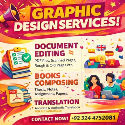 Document Editing | Books Composing | Graphic Design | Translation