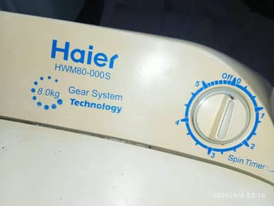 0332/0300/863. Haier washing machine twin tub model number HWM80-000AS