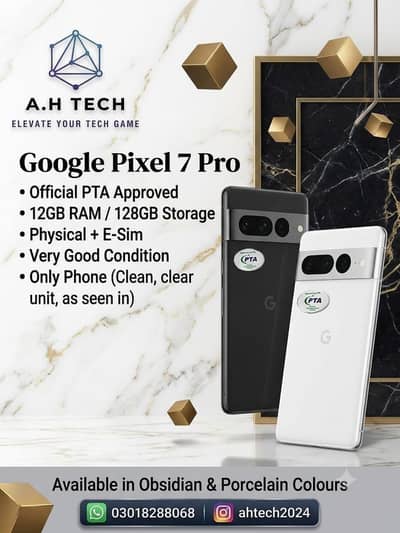Google Pixel 7 Pro Official PTA Approved Black + White