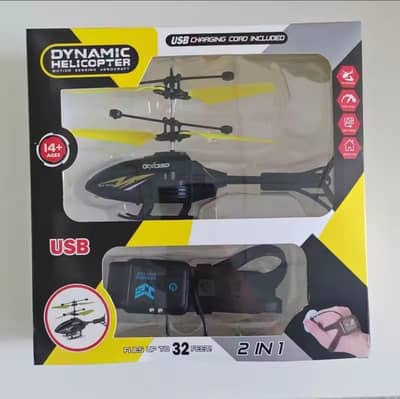 Electric helicopter for kids with induction watch