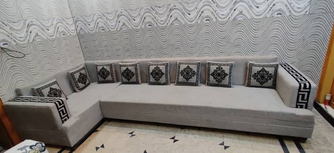 L Shape Wide 7 seater Sofa. 3 seater same separate sofa