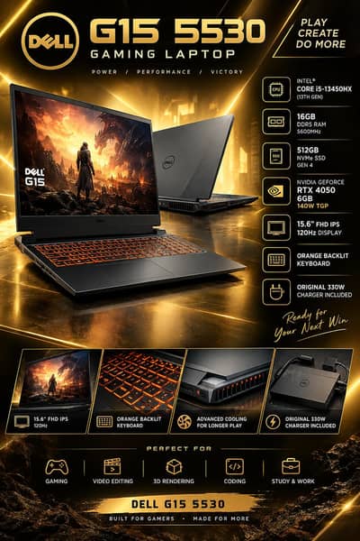 DELL G15 5530 -|-RTX 4050 + FHD 120Hz = Serious Gaming