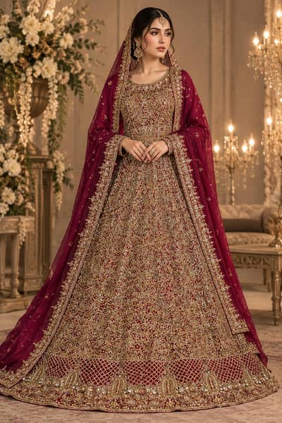 Bridal maxci for sale or 1 unstitched suit