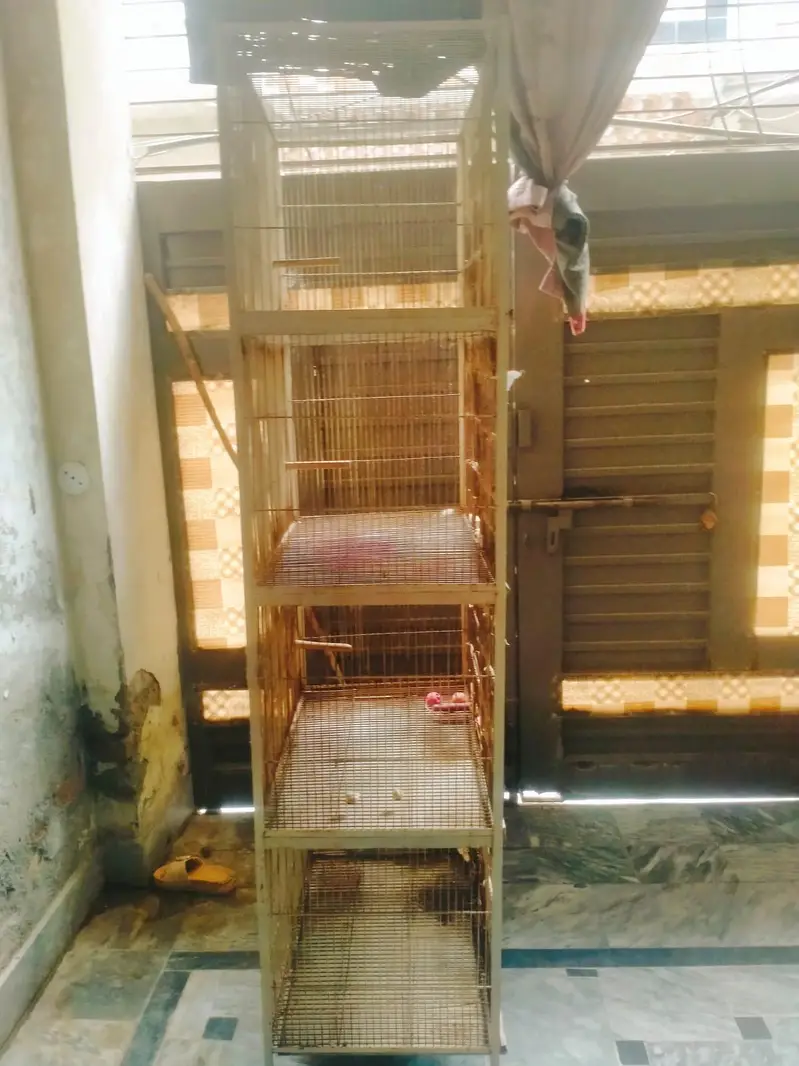 parrot cage for sale. four portion with trays and nest box window — photo 8
