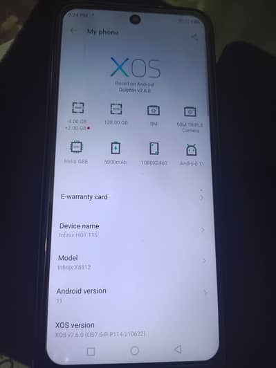 Infinix Hot 11s 4/128Gb, PTA approved, fingerprint. 03117738176