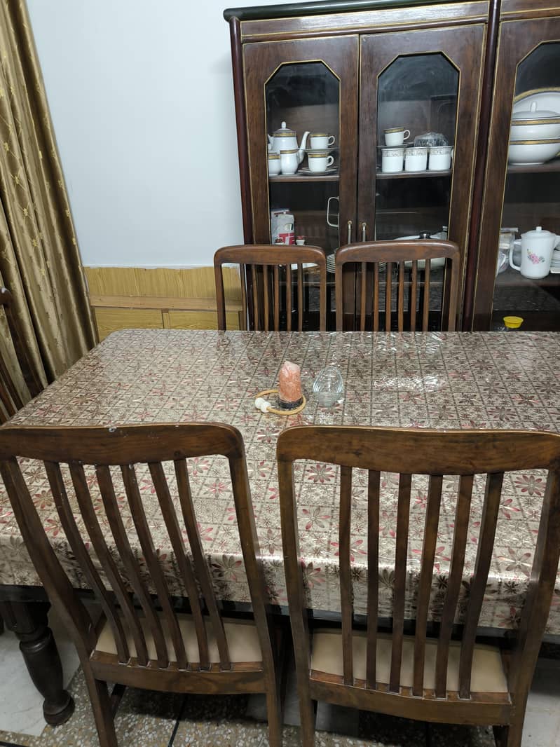 Solid 6 chairs Dining Table 1