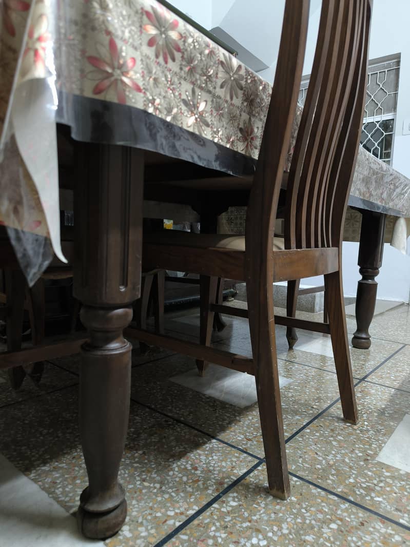 Solid 6 chairs Dining Table 6