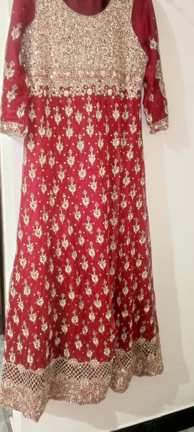 Maroon bridal maxi