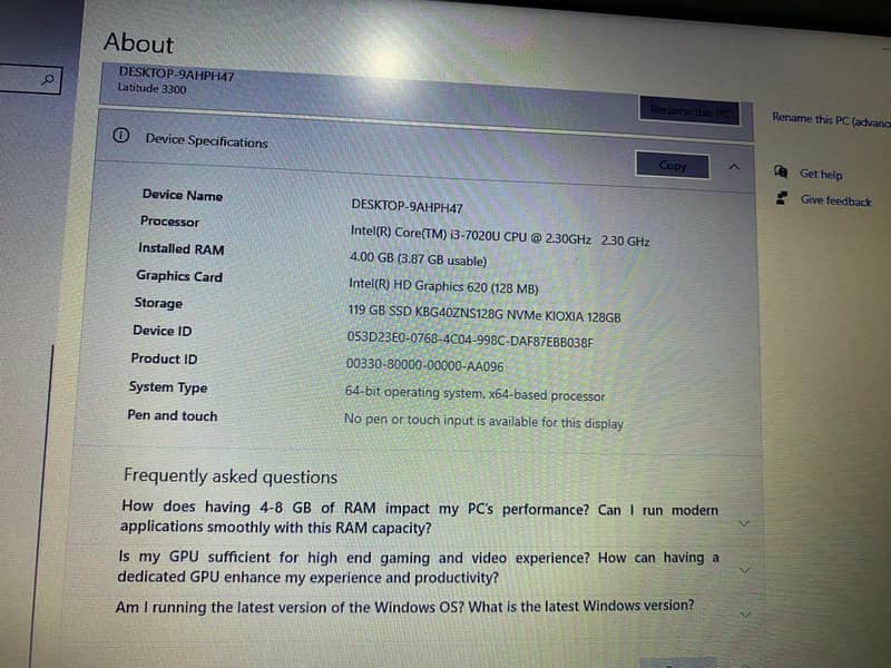 Dell Laptop 4