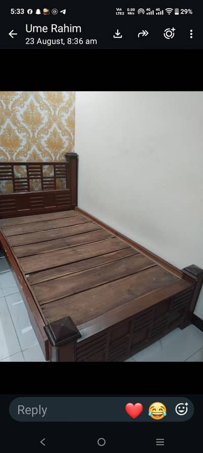 2 single bed  with draze  achi condition ma hay