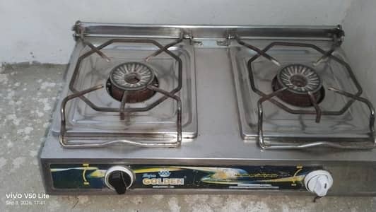 Steel auto ignition stove good condition for sale gas cholah