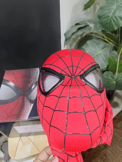 Spider man mask eye control original red+purple+blue