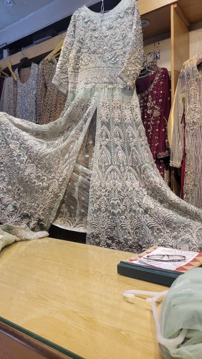 Walima bridal maxi with lehnga