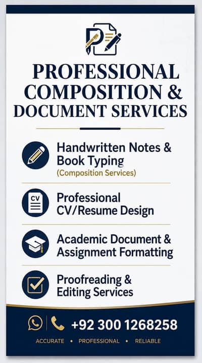 Professional Typing, Notes, CV & Document Formatting Services