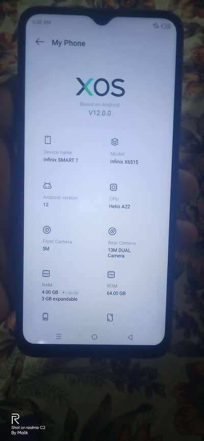 Infinix Smart7 mobile 03127093372
