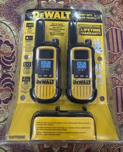 DEWALT DXFRS800 2W Walkie Talkies 2-Pack | Brand New USA Import