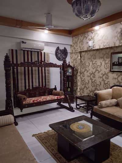 FURNISHED FLAT AVAILABLE FOR RENT IN CLIFTON BLOCK 2