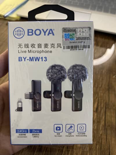 BOYA Dual Wireless Microphone BY-MW13 for Vlogging & YouTube