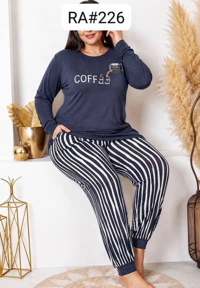 ladies full sleeves night suit