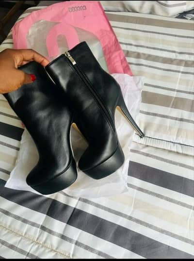 Black Platform Stiletto Ankle Boots