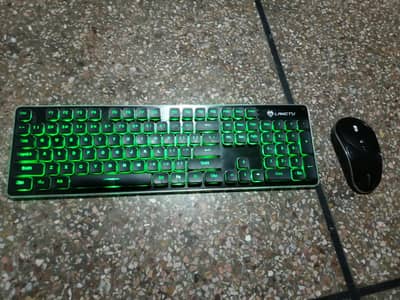 LANGTU LT600 RGB Backlit Keyboard & Mouse Combo | USB Wireless |Gaming