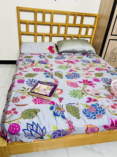 Chen one solid wood bed with solid chairs and table . Excellent condit