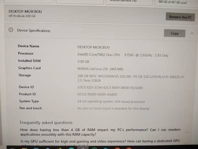 Complete PC setup | With wooden trolly table | 128 GB SSD | DELL 20’