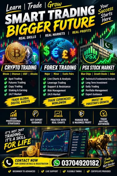 Crypto, Forex & PSX Trading – Learn & Grow