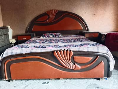 Bed set with matris spring wala