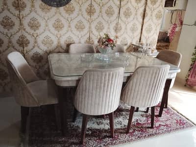 six chairs dinning table