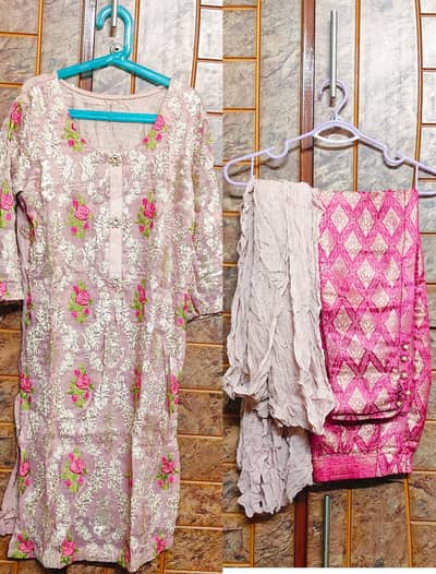 Three piece rtw party wear