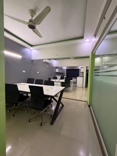 FULLY FURNISHED OFFICE AVAILABLE FOR RENT  150 SQYARD SECOND FLOOR MAIN 60 FIT ROAD