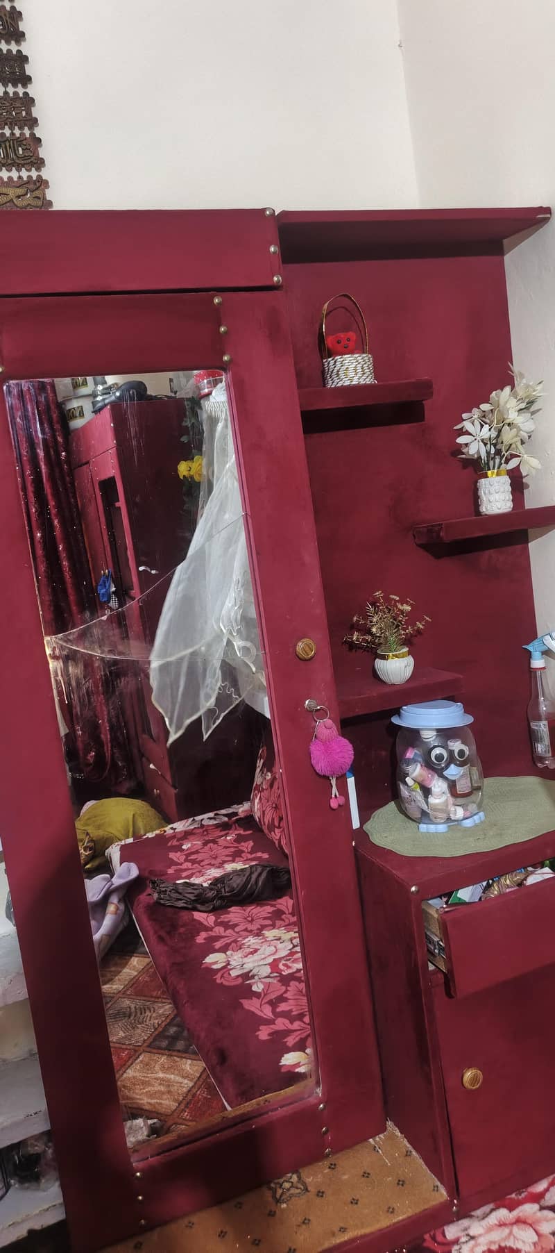 Bed and show case 3