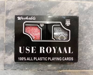 PLAYING CARDS WASHABLE 52 CARDS DECK PLASTIC CARDS GOOD QUALITY (NEW)