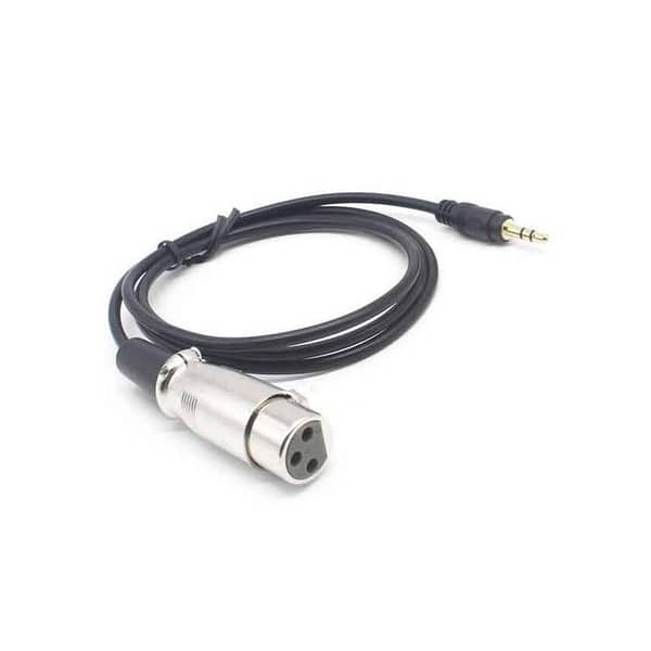 2m XLR Female to 3.5mm Male Cable - Black