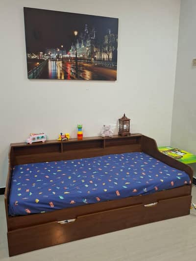 double bed sliding for kids with mattresses