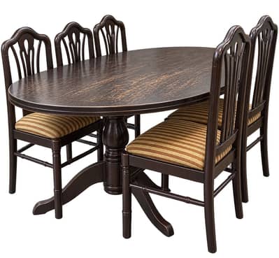 Solid Wood Dining Table Set with 6 Chairs | Reasonable Price