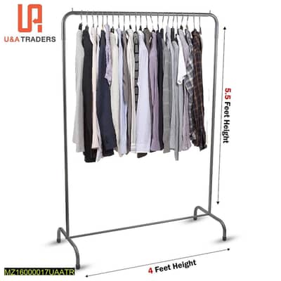 Stainless Steel 5.5ft Height Hanging Rack Silver