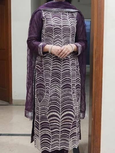 Perpal Dress With White Stone Work  | Party Wear Dress | Causal Dres