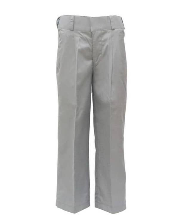 Light Grey Half Elastic Pants for Boys, Size 32 Inch, Ages 8-9