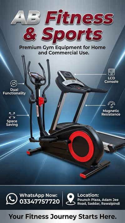 Elliptical | Exercise bike | gym cyle | dumbles |home gym |multi benc