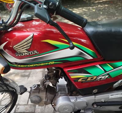 Honda CD 70 1st owner biomatric on spot total genuine engine