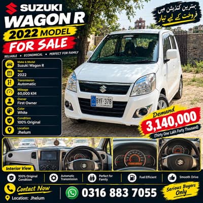 Suzuki Wagon R 2022 Genuine 1st hand driven