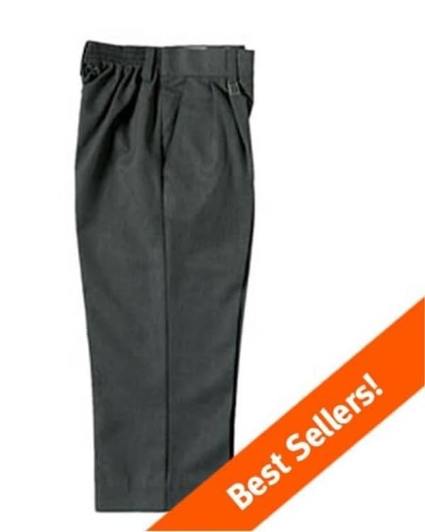 Grey Half Elastic Pants for School Boys, 24 Inch, Ages 4-5