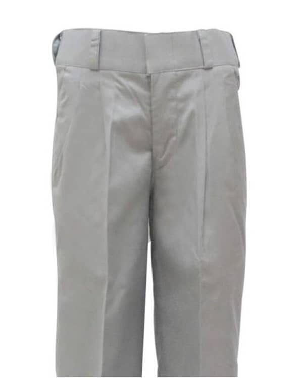Light Grey Half Elastic Pants for Boys Ages 6-7, 28 Inches