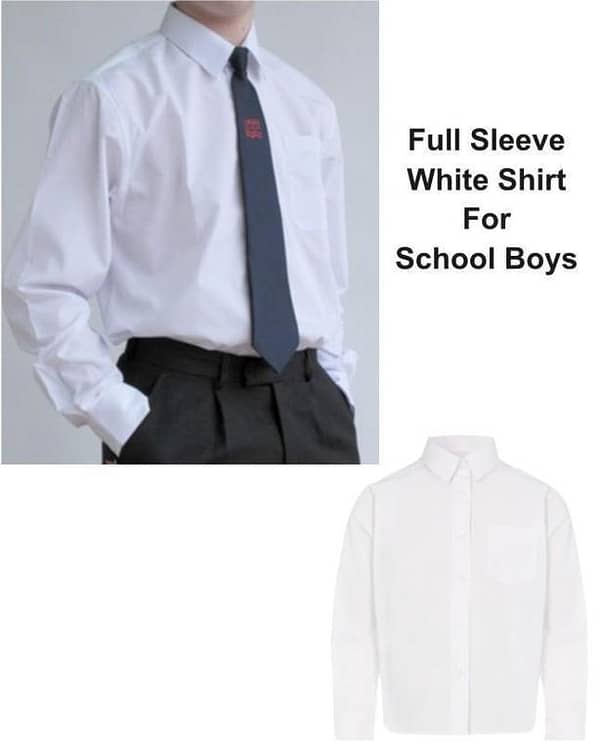 Boys' 22 Number White School Shirt - Ages 5 to 6.5 Years