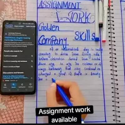 Handwriting Assignment work For Student Teacher And Housewife