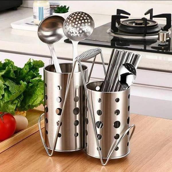 Stainless Steel Spoon and Cutlery Storage Holder Stand