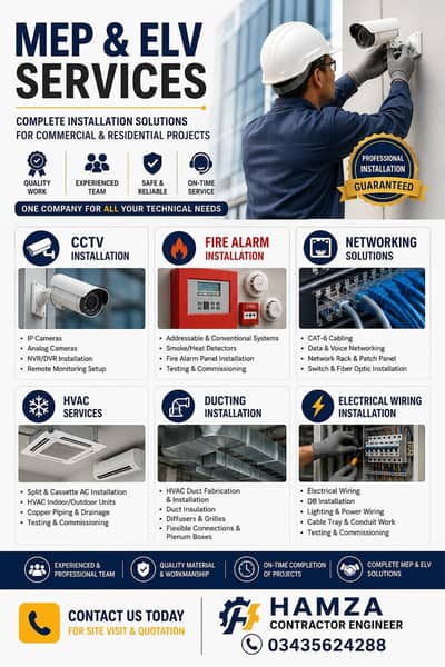 MEP service and fire alarm and electrical service