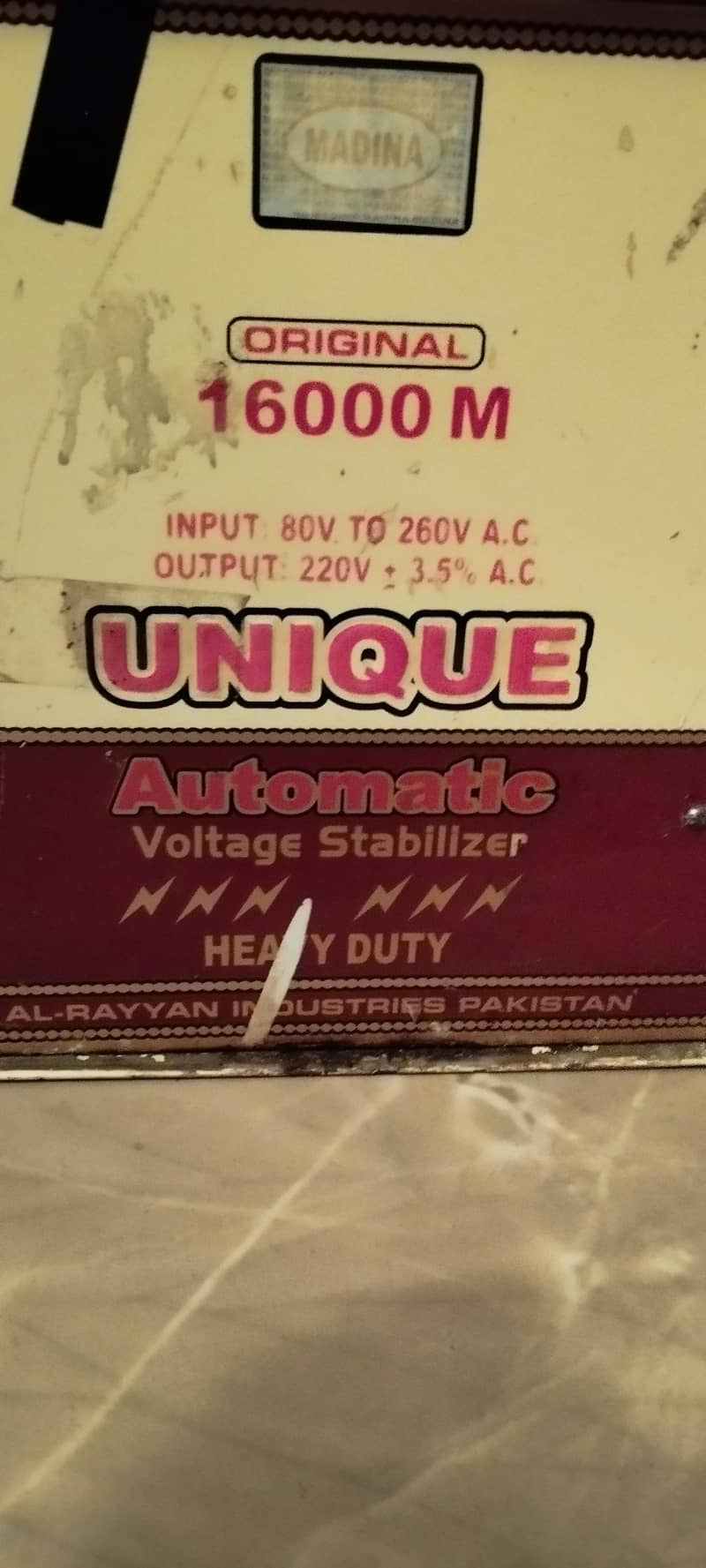 Unique Automatic stabilizer 16000 M 0
